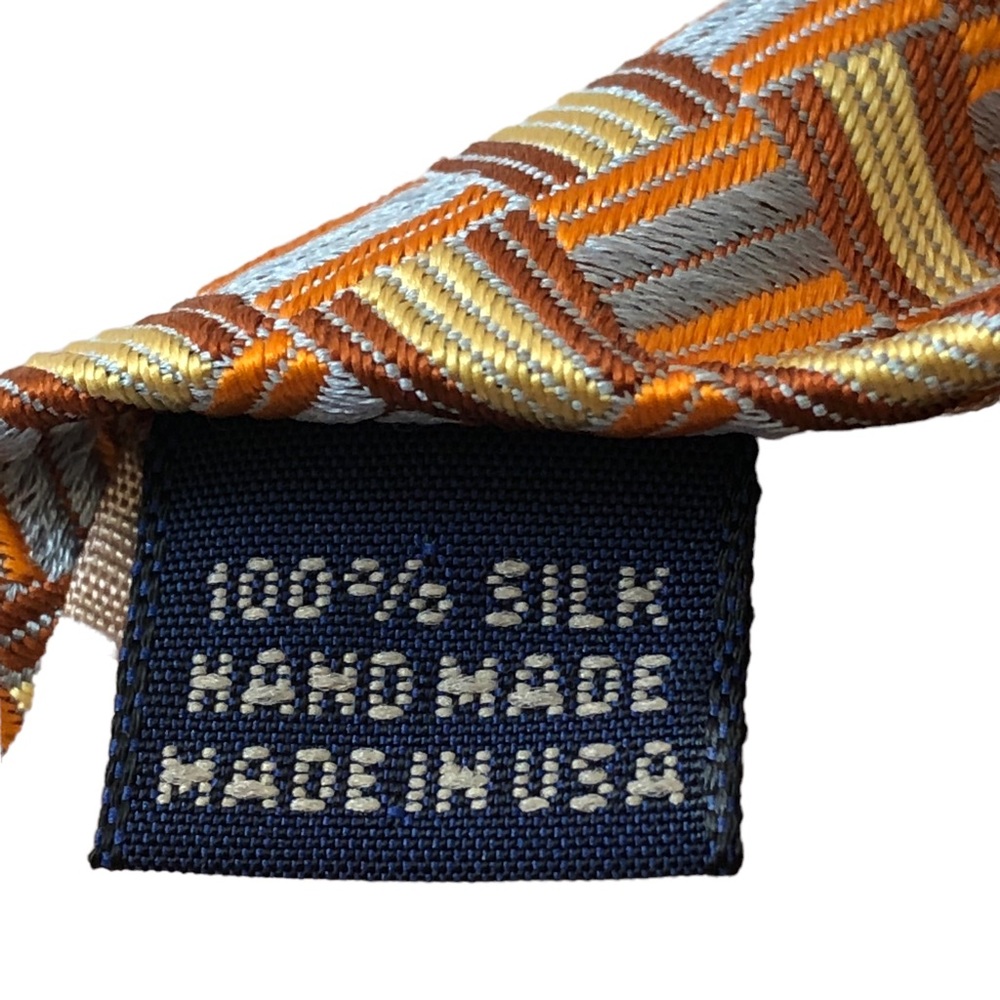 Paul Stuart Multicolored Print Silk Tie - image 6